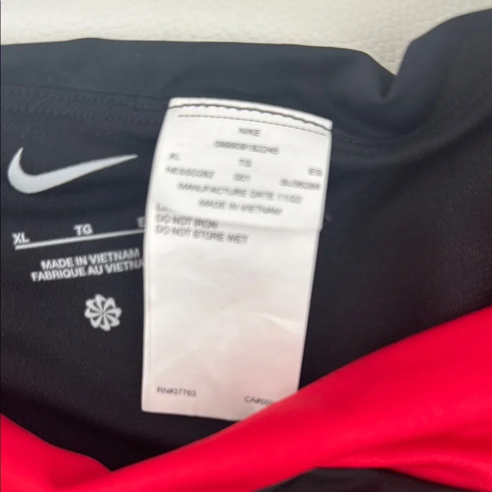 Nike Icon Sneakerkini Asymmetrical Bikini Bottom Black and Red Swimwear